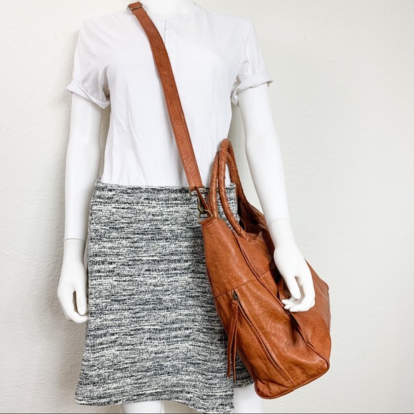 Anthropologie Day & Mood Phoebe Leather Tote Bag - Picture 3 of 12